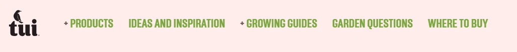 Tui Garden Products example good blog naming